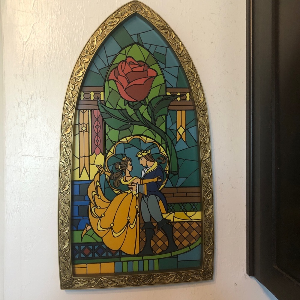 Beauty & the Beast Stained Glass Mosaic Wall Art from Art of Disney, FL